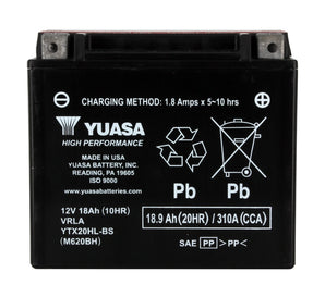 yuasa ytx20hl-bs can am outlander l 450 efi  2017 2018 2019 2020 2021