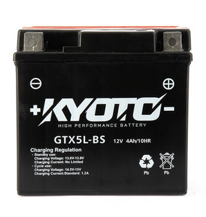 kyoto gtx5l-bs ytx5l-bs honda cg 125 es   2004 2005 2006 2007 2008